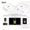 CLUB3D Reiseladegerät 132W GaN-Technologie, vier Ports USB Typ-A und -C, Power Delivery (PD) 3.0 Unterstützung
