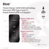 CLUB3D Reiseladegerät 132W GaN-Technologie, vier Ports USB Typ-A und -C, Power Delivery (PD) 3.0 Unterstützung