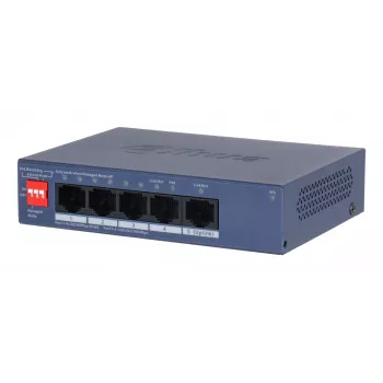 Dahua Technology CS4005-4ET1GT-36 Netzwerk-Switch Managed L2 Gigabit Ethernet (10/100/1000) Power over Ethernet (PoE) Blau