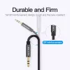 Vention 3,5mm Klinkenstecker auf 2x 3,5mm Klinkenbuchse Stereo-Splitterkabel 0,3m Schwarz ABS