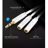 Vention 3,5mm Klinkenstecker auf 2x 3,5mm Klinkenbuchse Stereo-Splitterkabel 0,3m Schwarz ABS