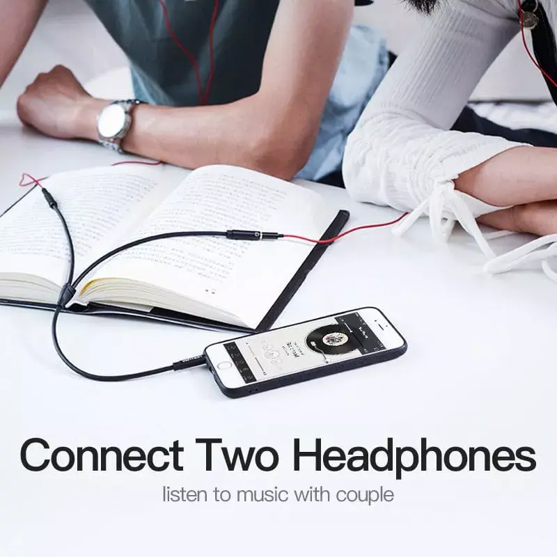 Vention 3,5mm Klinkenstecker auf 2x 3,5mm Klinkenbuchse Stereo-Splitterkabel 0,3m Schwarz ABS