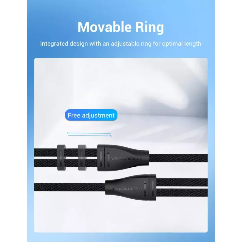 Audio-Adapterkabel Vention 2×3,5 mm Stecker auf 4‑polige 3,5 mm Buchse, 0,3 m, schwarz