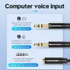 Audio-Adapterkabel Vention 2×3,5 mm Stecker auf 4‑polige 3,5 mm Buchse, 0,3 m, schwarz
