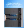 Audio-Adapterkabel Vention 2×3,5 mm Stecker auf 4‑polige 3,5 mm Buchse, 0,3 m, schwarz