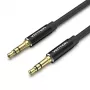 Vention 3,5-mm-Audiokabel, Stecker auf Stecker, 0,5 m, schwarz, Aluminiumlegierung