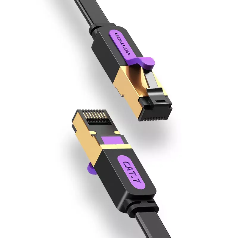 Netzwerkkabel Vention Flach Cat.7 Patchkabel 3M Schwarz