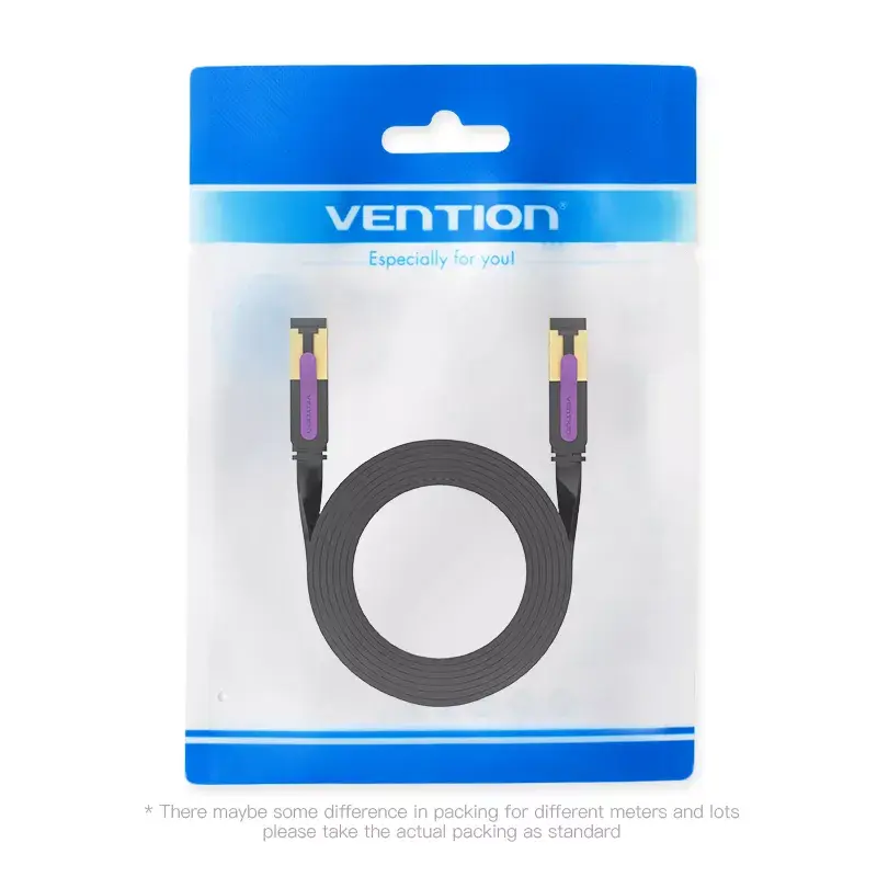 Netzwerkkabel Vention Flach Cat.7 Patchkabel 3M Schwarz