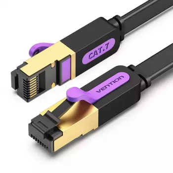 Netzwerkkabel Vention Flach Cat.7 Patchkabel 3M Schwarz