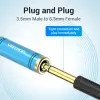 Vention 3,5-mm-Klinkenstecker auf 6,5-mm-Klinkenbuchse Audio-Adapter, blau, Metallausführung