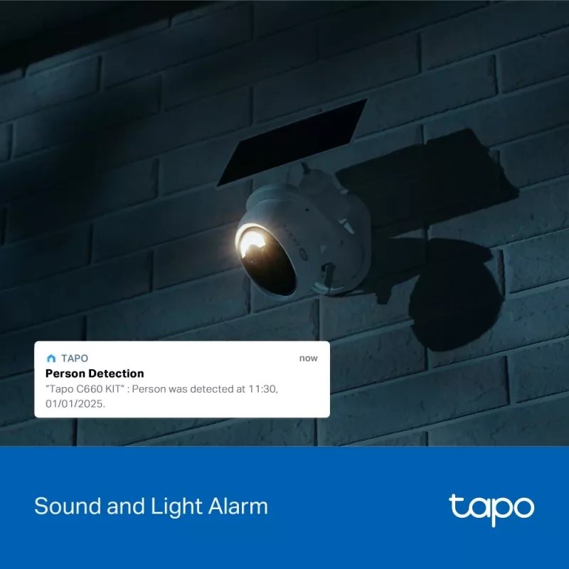 IP-Überwachungskamera TP‑Link Tapo C660 KIT — 8 MP 3840×2160, 4 mm Objektiv, 20 fps, WLAN & Ethernet, für den Außenbereich IP65, IR-Nachtsicht 12 m