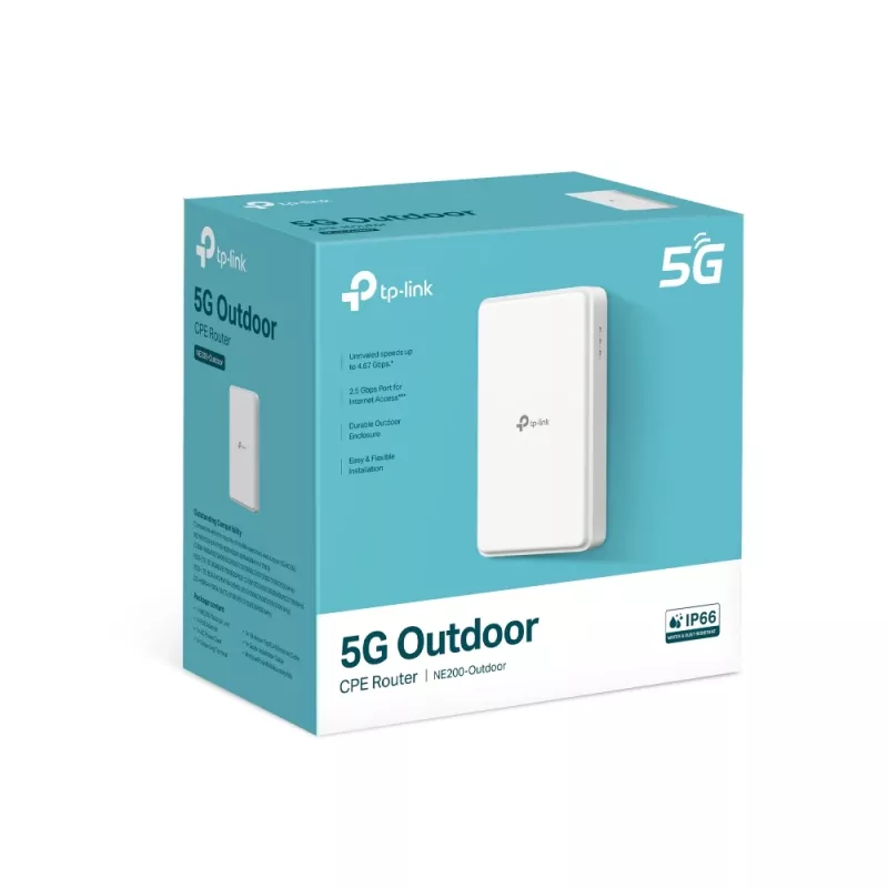TP-Link 5G Outdoor-Router Integriertes 5G-Modem 5G WLAN-Router 2,5 Gigabit Ethernet Weiß