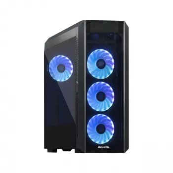 PC-Gehäuse CHIEFTEC Scorpion 3 GL-03B-OP — Tower ATX/Micro-ATX/Mini-ITX, gehärtetes Glas, 3×120 mm Frontlüfter