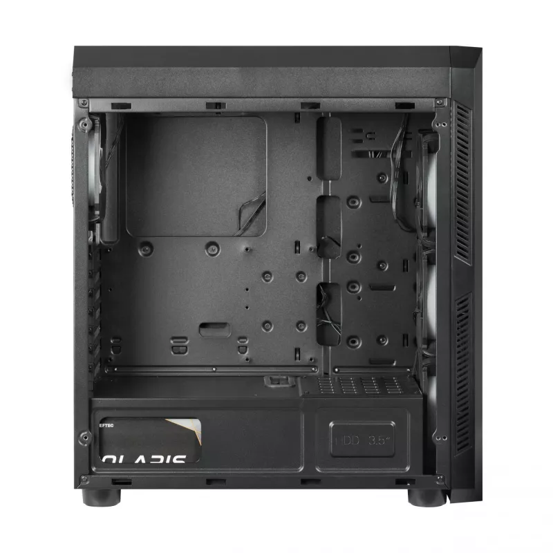 PC-Gehäuse CHIEFTEC Scorpion 3 GL-03B-OP — Tower ATX/Micro-ATX/Mini-ITX, gehärtetes Glas, 3×120 mm Frontlüfter