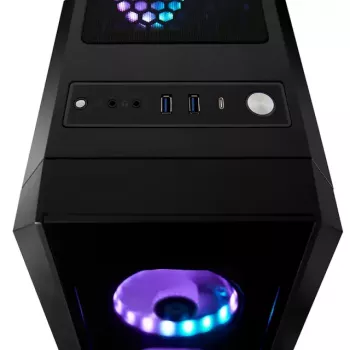 PC Midi-Tower-Gehäuse CHIEFTEC SCORPION 3 GL-03B-UC-OP – schwarz, gehärtetes Glas, ATX/Micro-ATX, 3x120mm Front- + 1x120mm Hecklüfter