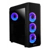 PC Midi-Tower-Gehäuse CHIEFTEC SCORPION 3 GL-03B-UC-OP – schwarz, gehärtetes Glas, ATX/Micro-ATX, 3x120mm Front- + 1x120mm Hecklüfter