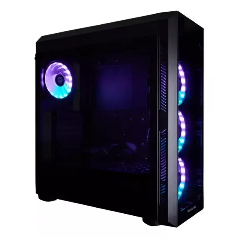 PC Midi-Tower-Gehäuse CHIEFTEC SCORPION 3 GL-03B-UC-OP – schwarz, gehärtetes Glas, ATX/Micro-ATX, 3x120mm Front- + 1x120mm Hecklüfter