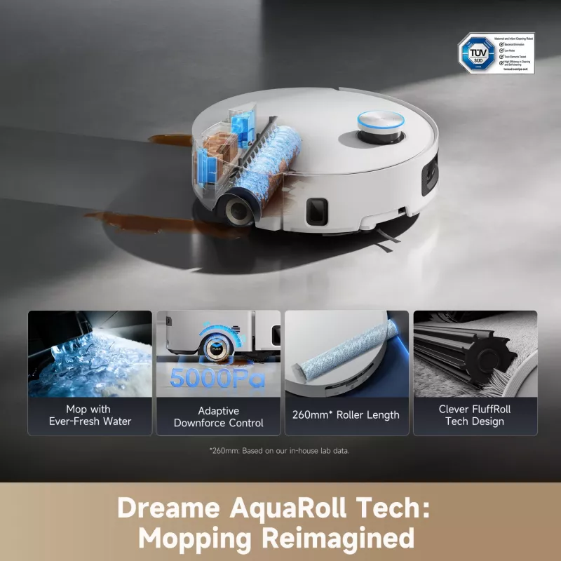 Saugroboter Dreame Aqua10 Ultra Roller Complete weiß