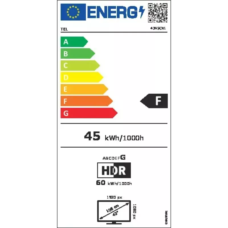 TV TCL 43V5C 43 Zoll QLED Full HD (1920x1080) Android TV, HDR10, 2x HDMI, Wi‑Fi, Bluetooth, 20W