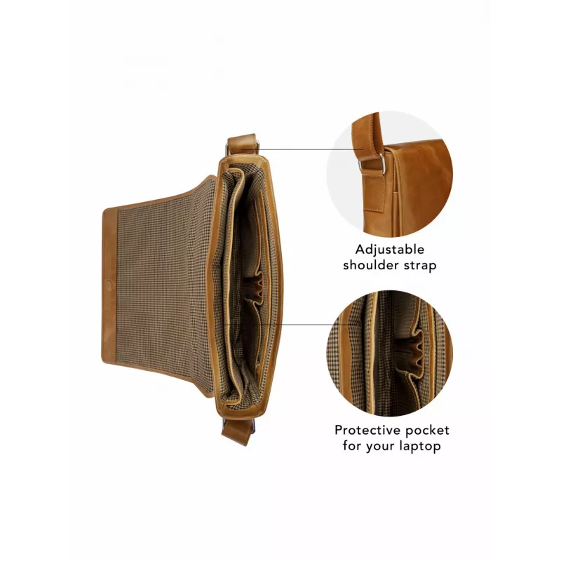 dbramante1928 Marselisborg - 14 Zoll - Golden tan N.E., Messenger-Tasche, 35,6 cm (14 Zoll), Schultergurt, 1,24 kg