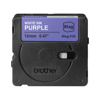 Labelband Brother BTAG-F31 Schwarz auf Lila 1,2 cm 4 m