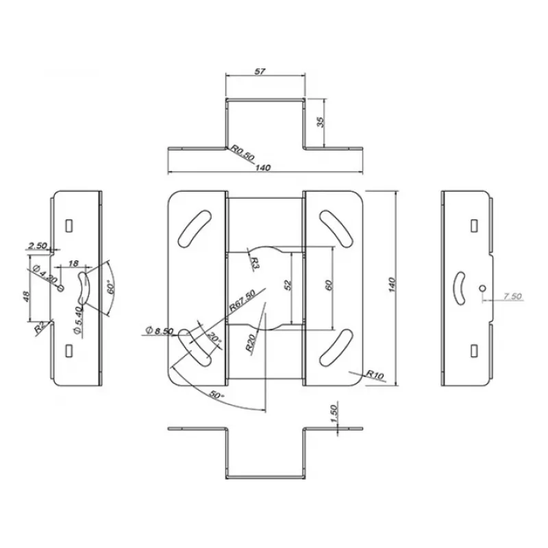 Multibrackets M Universal Projector Ceiling Mount 900-1600 with Finetune