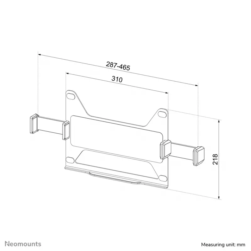 Neomounts ADS20-425BL1 Laptop-Halterung 11,6-17,3 Zoll - VESA - universal