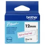 Etikettierband Brother BTAG-132 Rot auf transparent 1,2 cm 4 m
