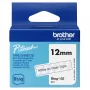 Beschriftungsband Brother BTAG-135 Weiß auf transparent 1,2 cm 4 m