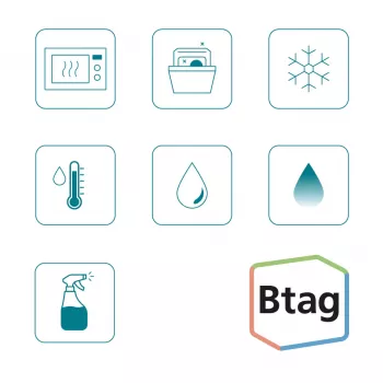 Brother BTAG-233 Beschriftungsband Blau auf Weiß