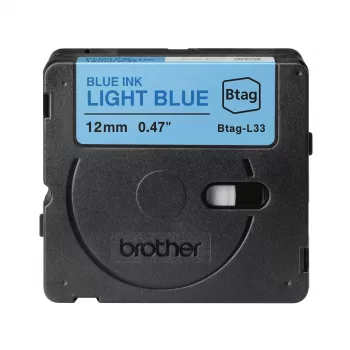 Beschriftungsband Brother BTAG-L33 Blau auf Hellblau 1,2 cm 4 m