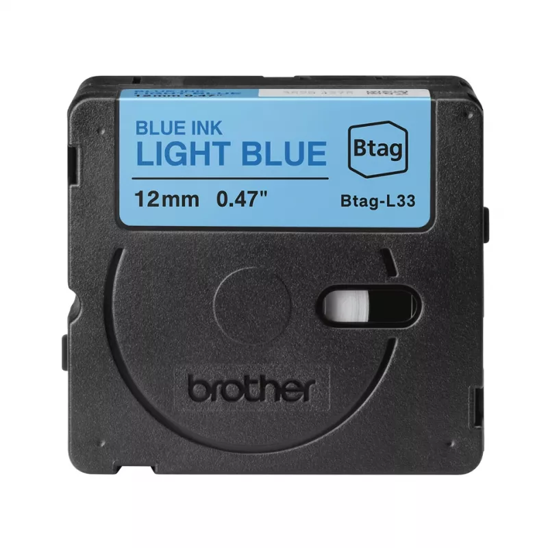Beschriftungsband Brother BTAG-L33 Blau auf Hellblau 1,2 cm 4 m