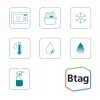 Beschriftungsband Brother BTAG-L33 Blau auf Hellblau 1,2 cm 4 m