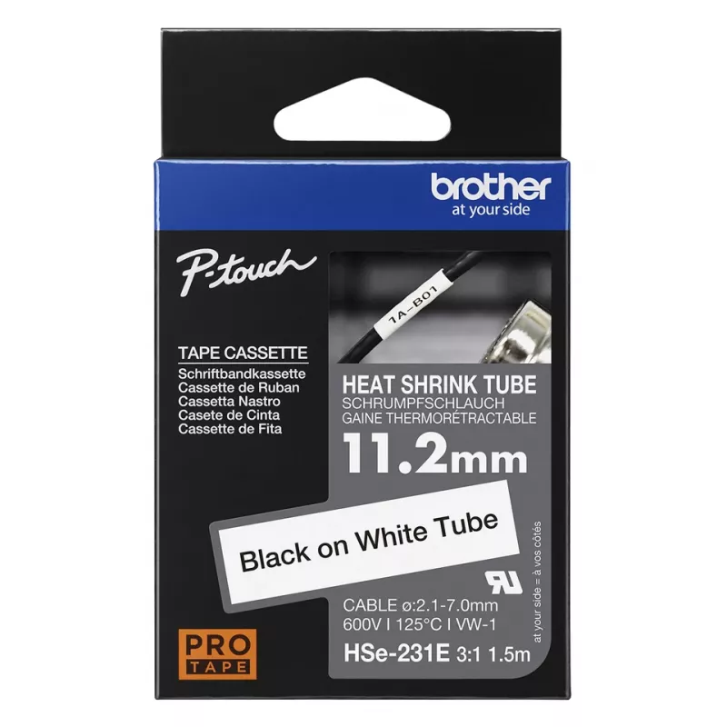 Druckerband Brother HSE-231E Schwarz