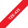 Brother TZE-435 Beschriftungsband Weiß auf Rot