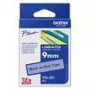 Brother laminiertes Band 9 mm, Schwarz auf Blau, TZe, Schwarz, Thermotransfer, Philippinen, 5 Jahr(e)