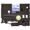 Laminiertes Band Brother TZe555 24 mm Weiß auf Blau