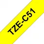 Brother Laminatband TZe Schwarz auf fluoreszierendem Gelb 2,4 cm 5 m