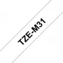 Brother TZE-M31 Beschriftungsband Schwarz auf Transparent