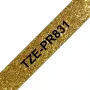 Brother TZE-PR831 Beschriftungsband Schwarz auf Gold