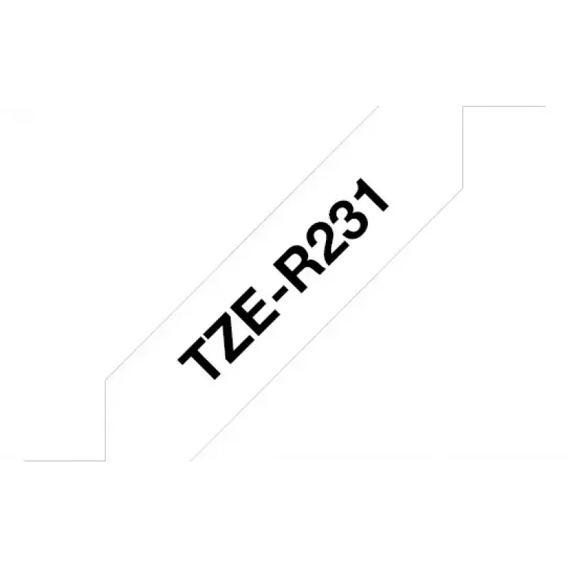 Brother TZE-R231 Beschriftungsband Schwarz auf Weiß