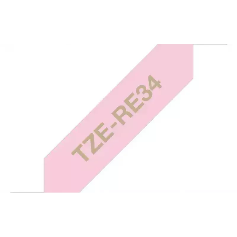 Brother TZE-RE34 Etikettierband Gold auf Pink