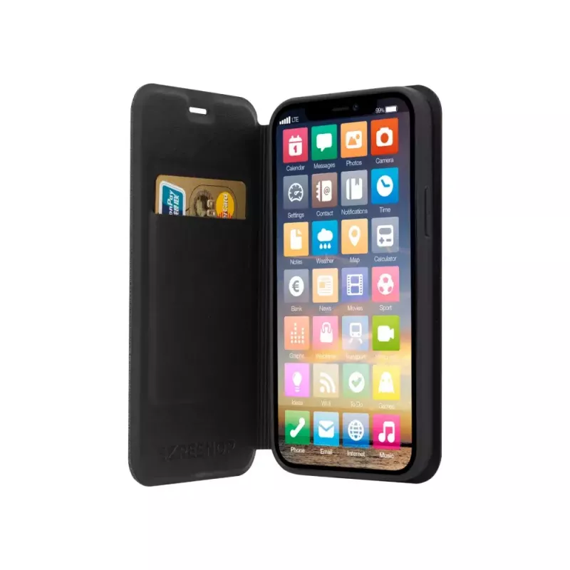 Wallet Case Screenor 30149SC für iPhone 16 Schwarz 15,5 cm