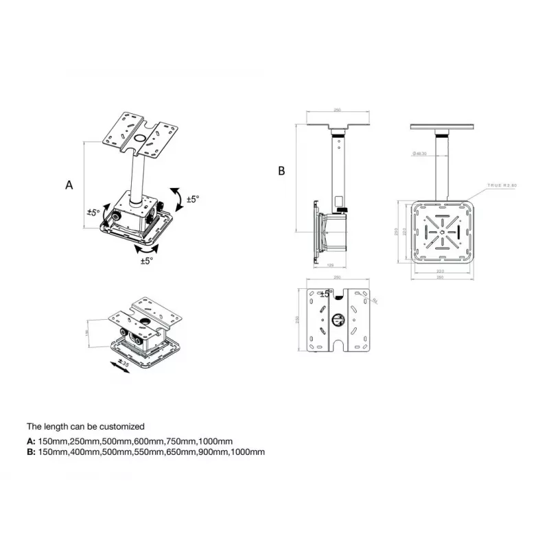 Multibrackets M Projektorhalterung Pro HD 40 kg Weiß