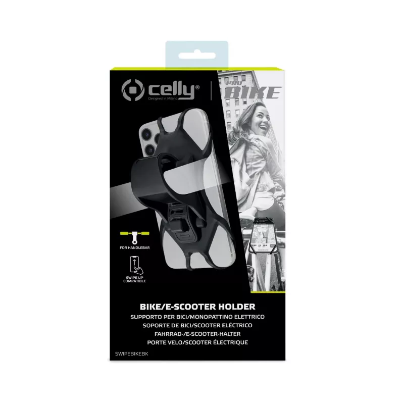 Celly Swipe Bike Passivhalter Mobiltelefon/Smartphone Schwarz