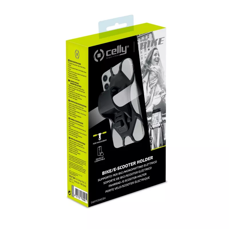 Celly Swipe Bike Passivhalter Mobiltelefon/Smartphone Schwarz
