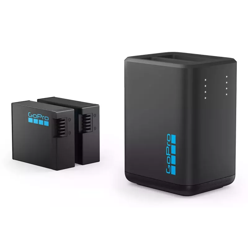 Dual Battery Charger GoPro HERO13 Black – lädt 2 HERO13-Akkus, kompakt, schwarz, LED-Status