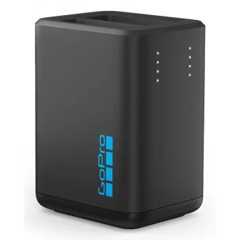 Dual Battery Charger GoPro HERO13 Black – lädt 2 HERO13-Akkus, kompakt, schwarz, LED-Status