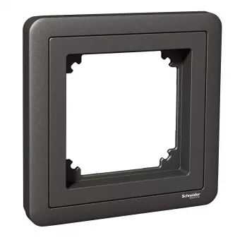 Schneider Electric Exxact 1-fach-Rahmen mit Adapter 7, Anthrazit