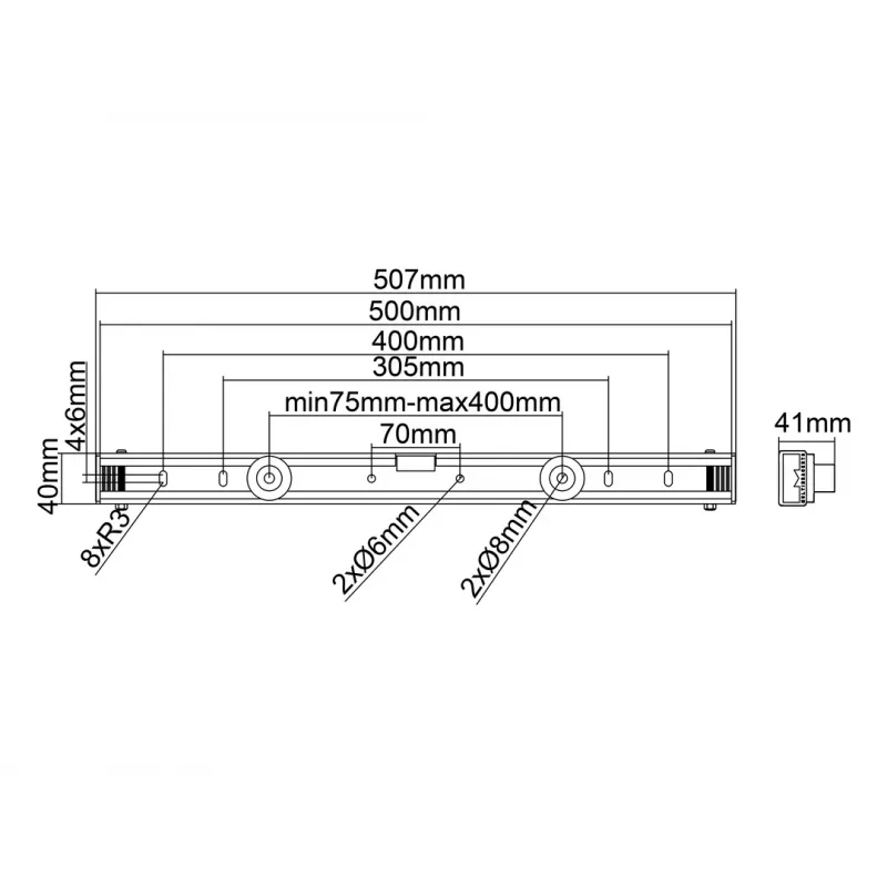 Multibrackets M Universal Wallmount Schwarz Klein